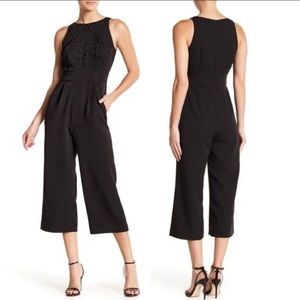 NWT black detail cutout cropped jumpsuit size 8